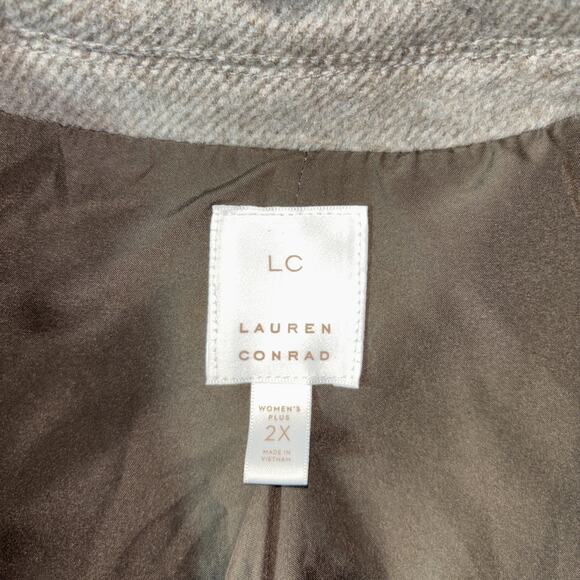 Lauren Conrad Womens Solid Double Breasted Blazer Size 2X Career Warm Heavy NWT - Picture 3 of 8